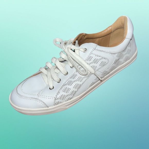 Earth Quince White Leather Lace Up Lifestyle Sneakers Size 8.5 - Picture 1 of 6